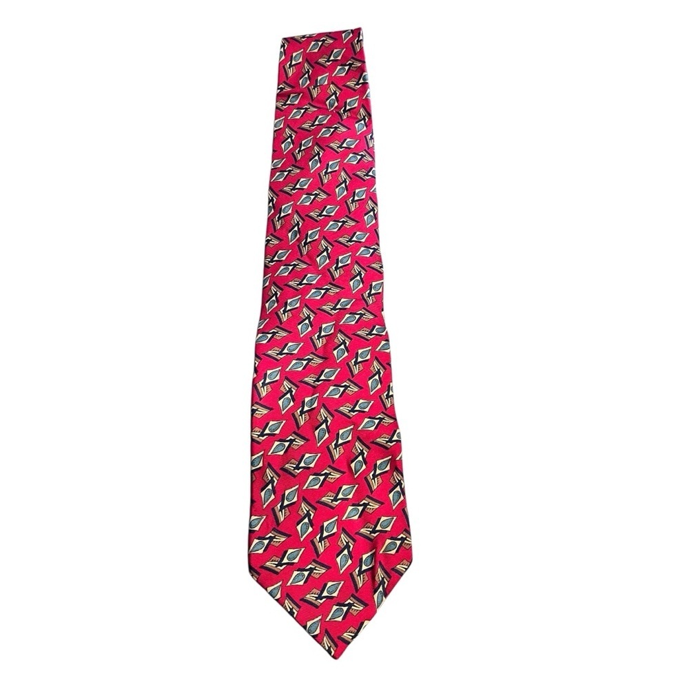 Christian Dior Red Silk Tie